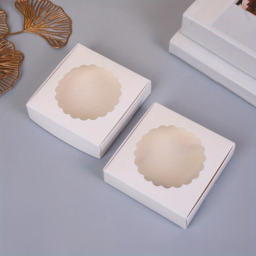 20 Stück Papier-Geschenkschachteln mit Fenster Party-Gastgeschenkschachteln Quadratische Geschenkverpackungsschachtel für Geschenkübergabe-Veranstaltungen Kerze Seife Schmuck Geschenkverpackungsschachtel