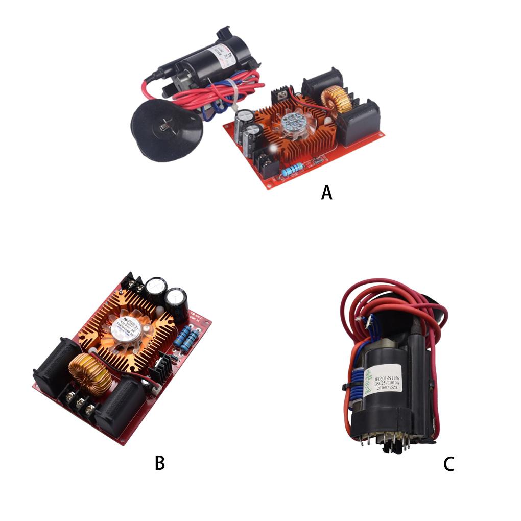 250W DC 12-30V ZVS Flyback Driver Module Heater DIY Cooker Ignition Coil Power Supply Board Tool Kit with Fans Board