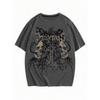 Fashionable Men's New Skull Print Micro Elastic Soft and Breathable Round Neck T-shirt Outdoor Urban High Street Top