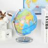 360 Degree Rotating Desktop Toy World Globe Blue Administrative Globe for Desk Decoration Boy Kids Gifts Education Tools