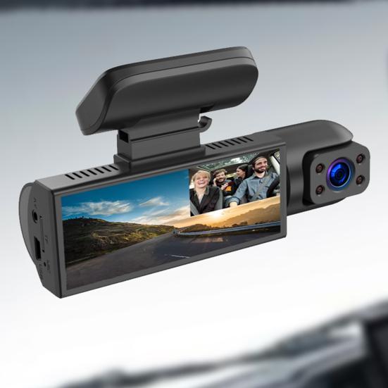 1080P Dash Cam Driving Recorder with Night Vision Loop Recording Wide-Angle Universal Easy To Install Dual Camera Dash Cam