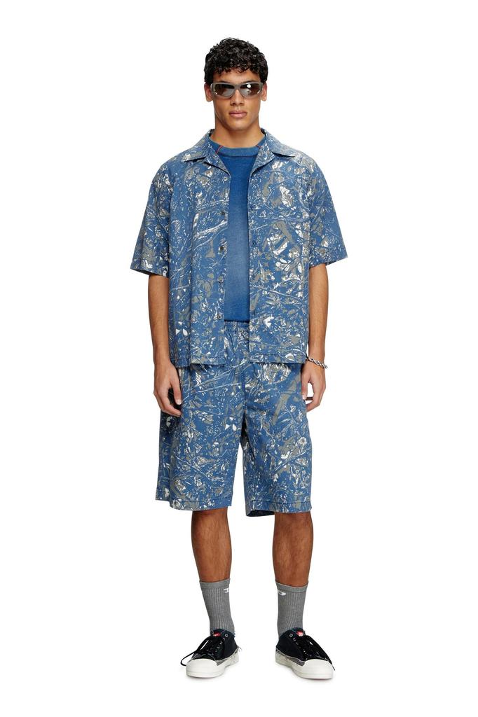 Diesel Men's P-OPWIK-C Shorts, A174050SLBY, Medium, Navy, Size 81EA