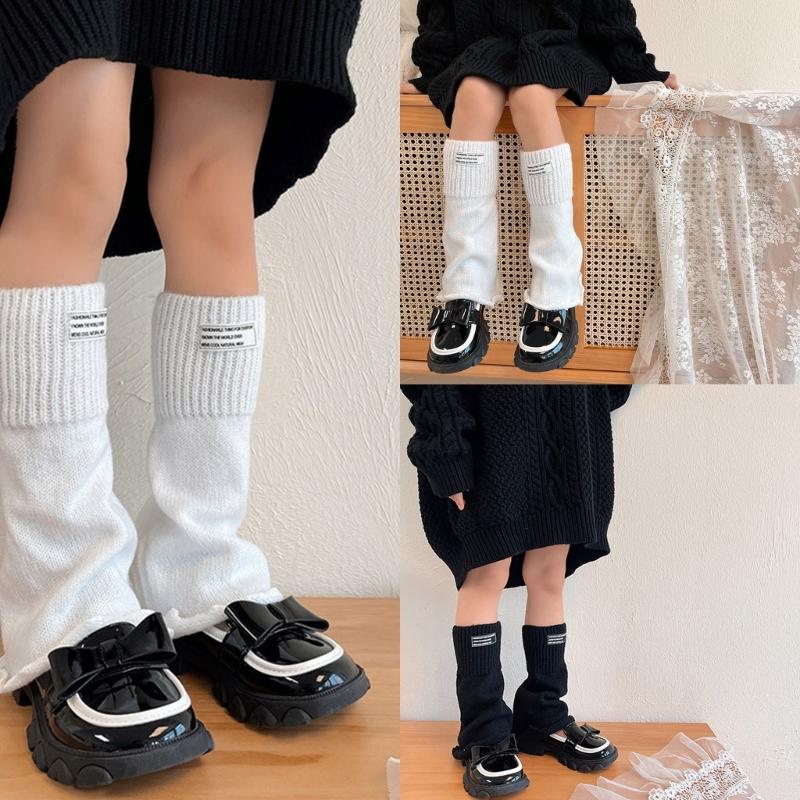 Fashion Knit Leg Warmers for Little Girls Knee High Socks for Dress Toddler Winter Slouchy Socks Thicken Warm Leggings
