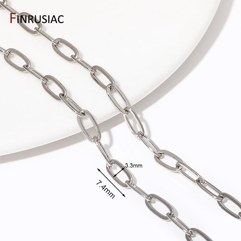

14K Gold Plated Paperclip Link Chain Oval Link Cable Bulk For DIY Jewelry Making Findings Necklace Bracelet Crafts Components Length 1m