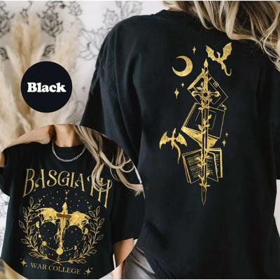 Retro Basgiath War College 2-Sided Comfort Color Shirt, Fourth Wing Shirt, Fourth Wing Shirt, Dragon Rider Shirt
