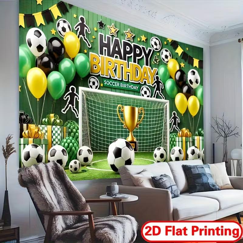 2D Football Goal Birthday Backdrop for Boys' Sports Themed Celebrations