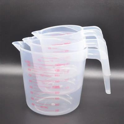 1 Stück Messbecher aus Kunststoff, Krug mit Ausgießer, Oberfläche, Küchenwerkzeug, Zubehör, Qualitätsbecher mit abgestuftem Qualitäts-Küchenzubehör