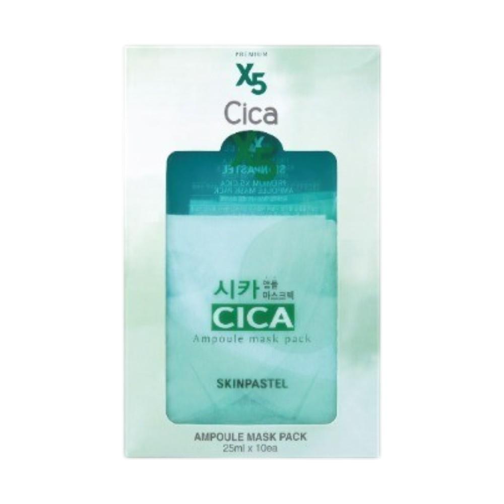 SkinPastel Premium X5 Cica Ampoule Mask Sheet - Intensive Soothing & Skin Barrier Repair Treatment 25ml