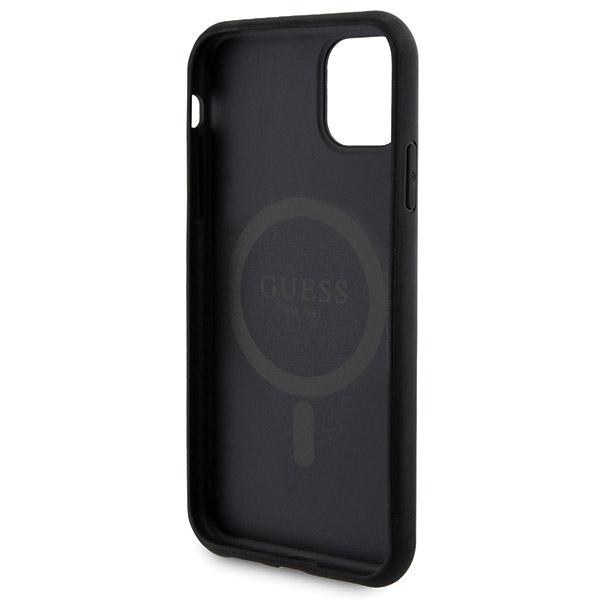 Sada Guess Gubpm5N614Gemgk Iphone11 6.1 Pevný obal + Powerbanka 5000Mah Magsafe Černá/Black 4G Kovové logo