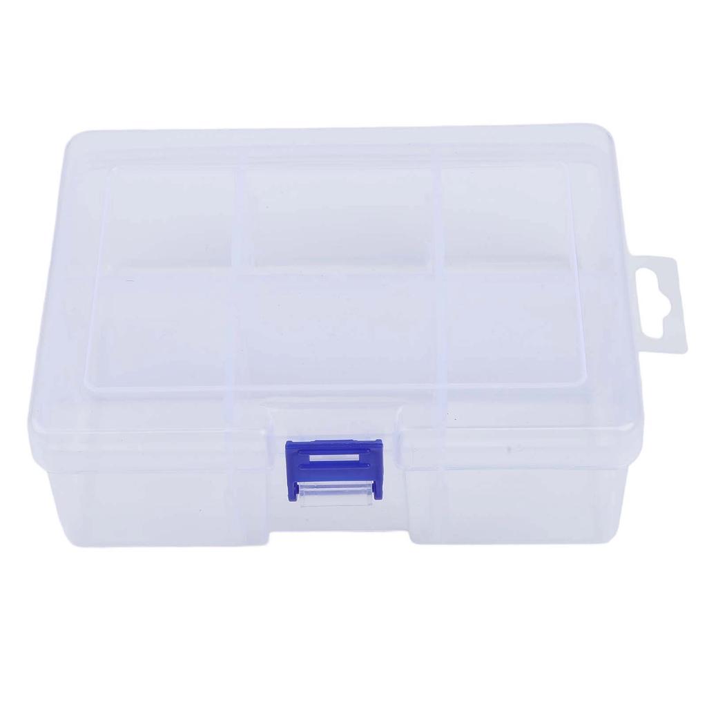 Plastic parts box with lid and customizable compartments for nails screws fish hooks jewelry and diverse small items storage