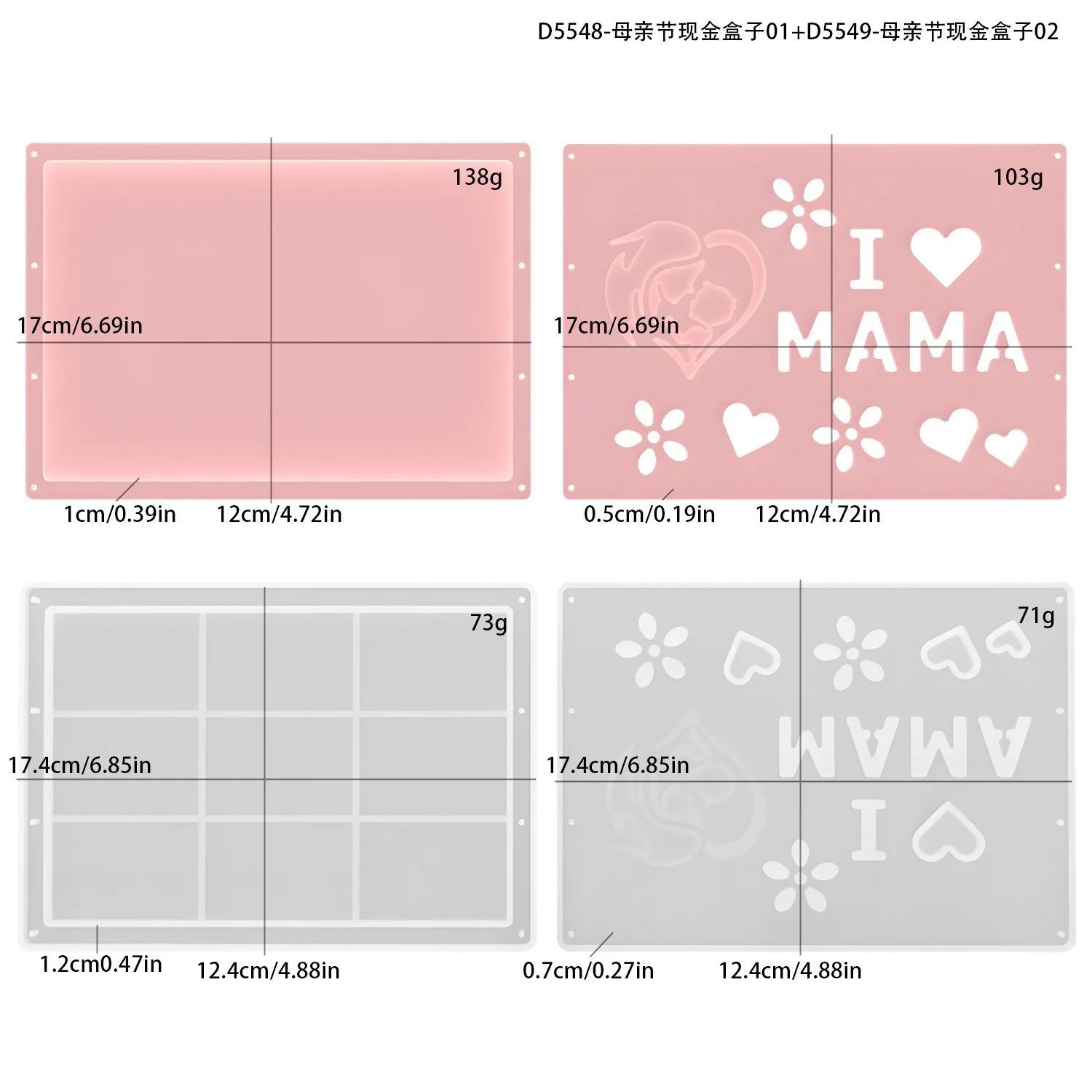 Multifuntional Silicone Handmade Storage Container Mold Hollow Letter Pattern H8WF