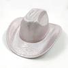 Color Blocks Laser Cowboy hat Western cowboy men and women retro party stage party Cowboy hat outdoor knight hat Wholesale