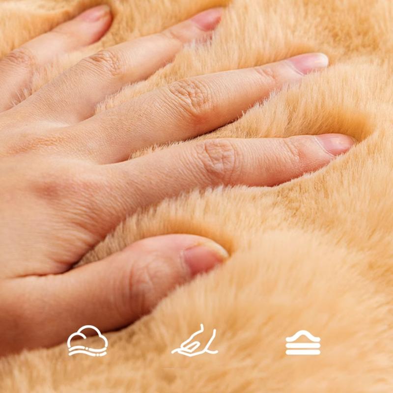 Solid Color Plush Sofa Covers Non Slip Thicken Soft Mat Winter Warm Washable Couch Living Room Towel Slipcovers