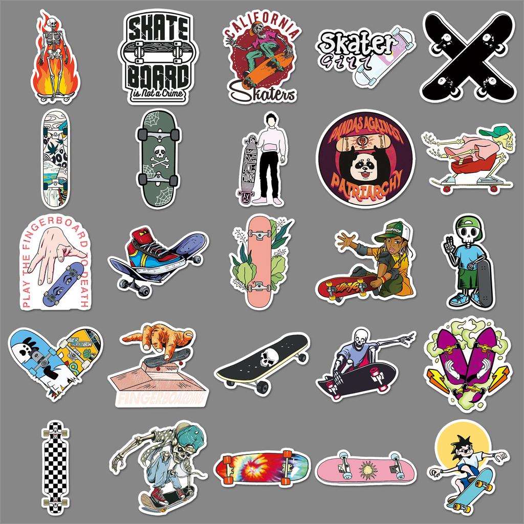 50 Skateboard Doodle Tegneserie Sport Kreativ Guka DIY Skateboard Koffert Klistremerker Vanntett