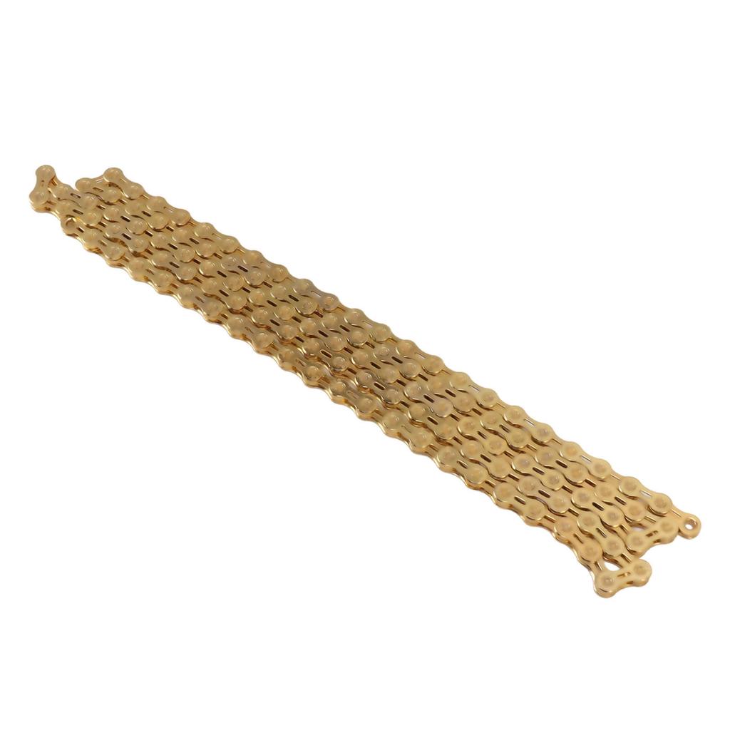 Bike Chain 10 Speed Half Hollow Variable Speed Chain Mountain Road Bike Replacement Chain Gold