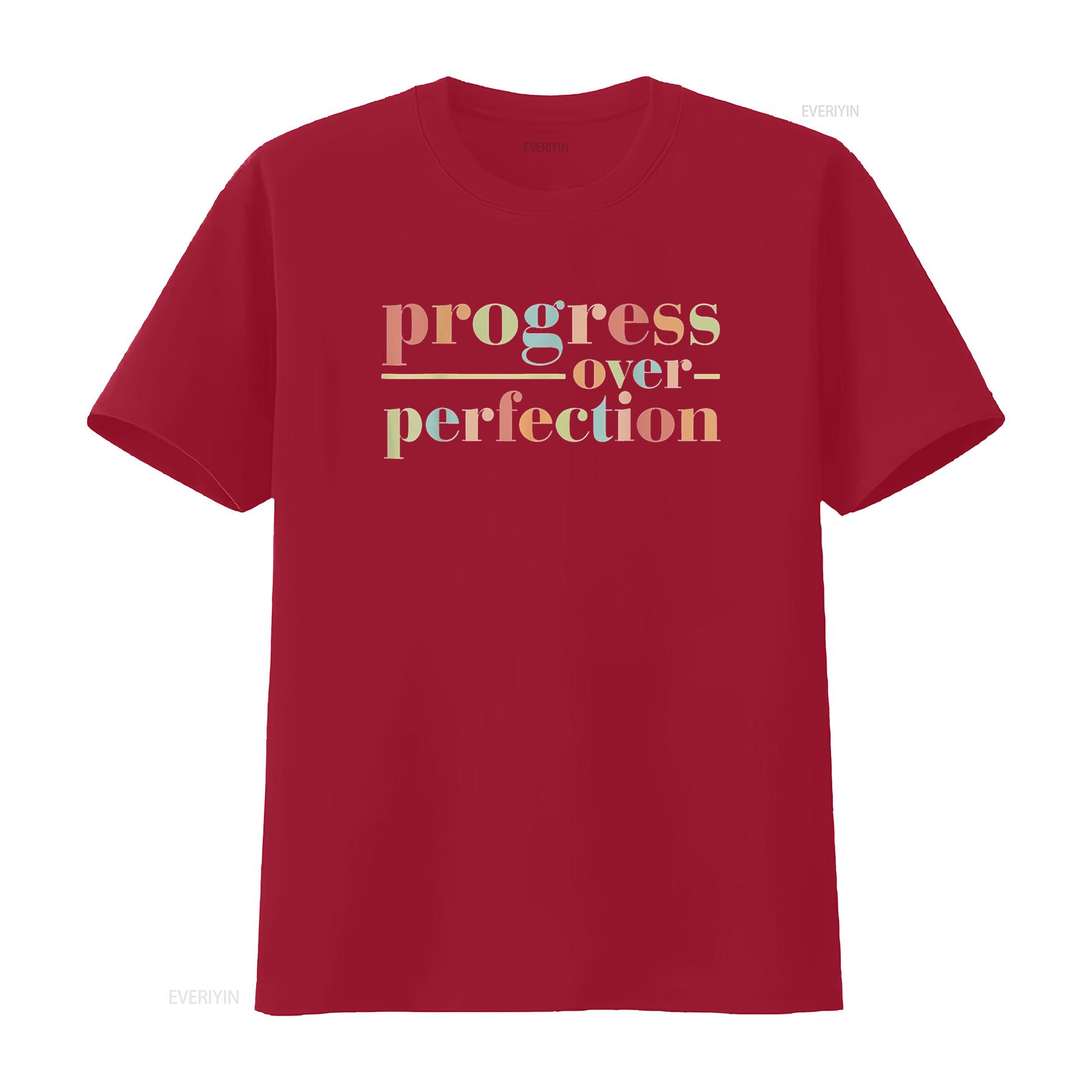 Back To School Progress Over Perfection Vintage Te Women s  T Shirt High Quality and Stylish vintage Washed graphic Stretched S
