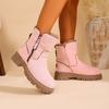 Fashion Thick Plush Women Snow Boots Keep Warm Cotton Shoes Faux Suede Non-slip Winter Boots Woman Comfortable Platform Ankle Booties