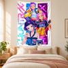 Kpop Dämonenjäger Wandteppich hohe Qualität zur Dekoration von Wohnzimmer Schlafzimmer Studentenwohnheim Wänden ideal als Schlafzimmer Wandkunst oder Weihnachtsgeschenk