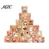Square Cardboard Treat Boxes 24 Pcs DIY Christmas Advent Calendar Boxes, Days Countdown Gift Box, Blind Box Empty Number to Fill for Adults,