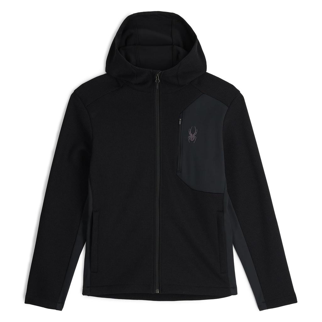 Spyder Lightweight Ski Jacket BANDIT Size L Men's (Hooded, Stretch) [38A485322 / HOODED] Black,
