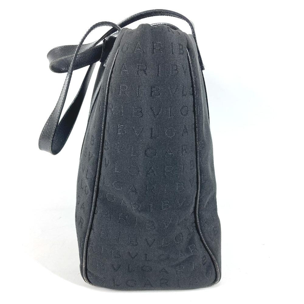 BVLGARI Logo mania Bag Tote Bag Shoulder Bag Leather/Canvas Black