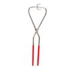 2pcs Dipping Tongs Red Handle Stainless Steel Easy Cleaning Stable Fixation Pottery Sculpture Tongs for Craft Carving