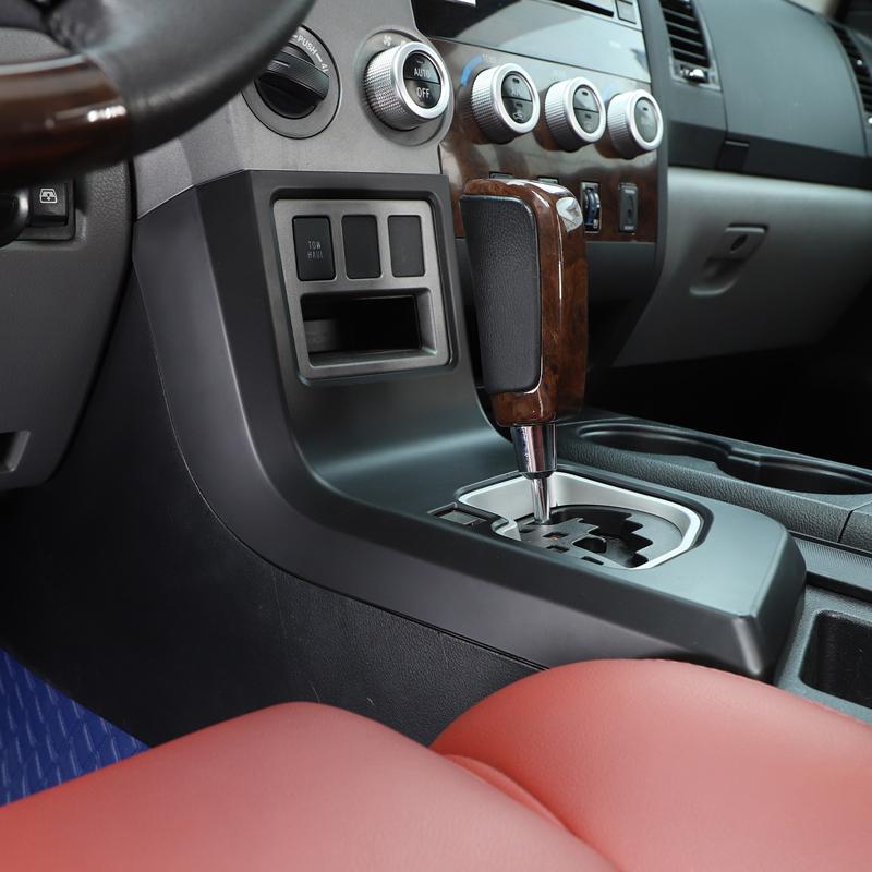 For Toyota Tundra 2007-2013 ABS Matte Black Car Center Control Gear Panel Frame Decoration Sticker Car Interior Accessories