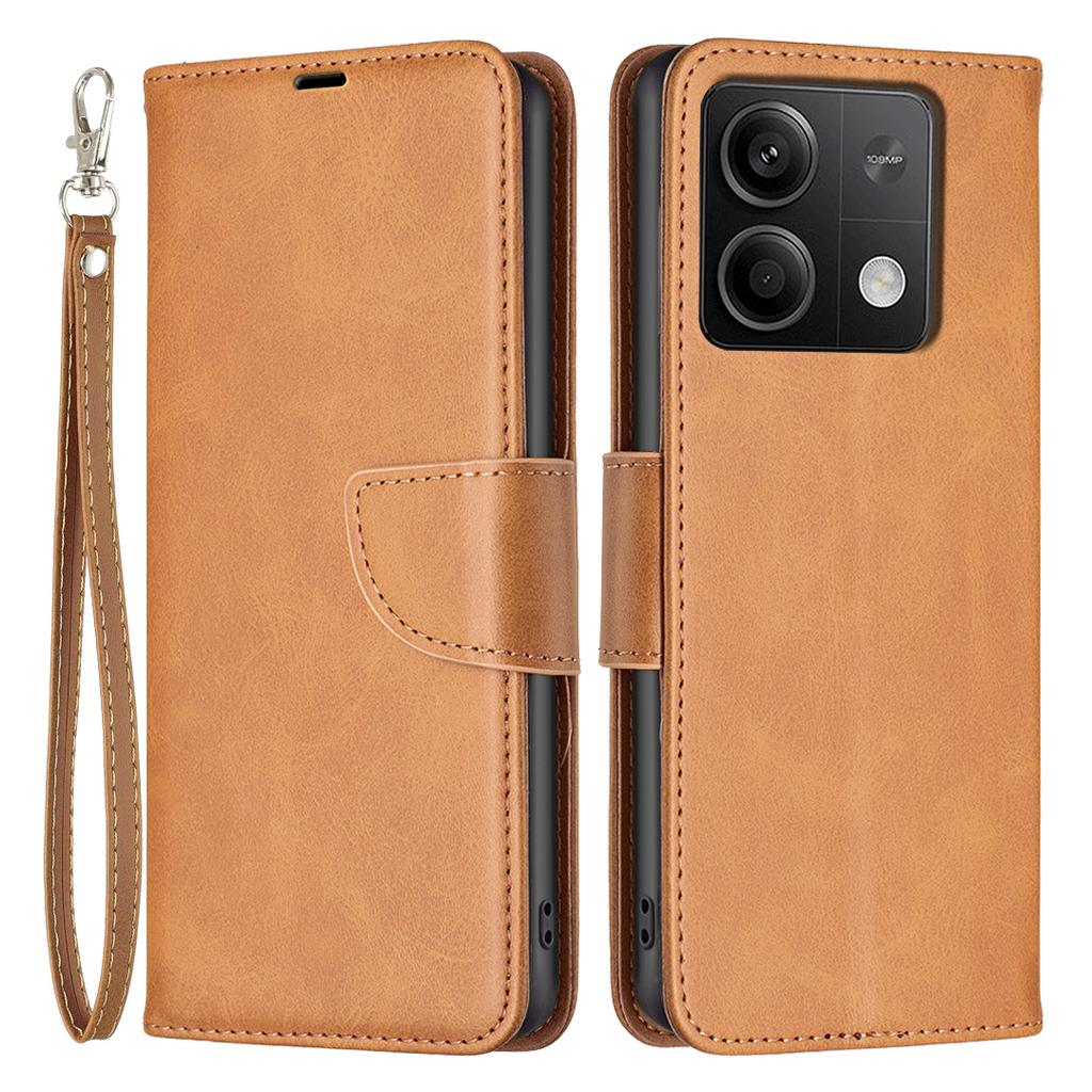 For Xiaomi Redmi Note 13 5G Leather Case Shockproof TPU Stand Solid Color Phone Cover