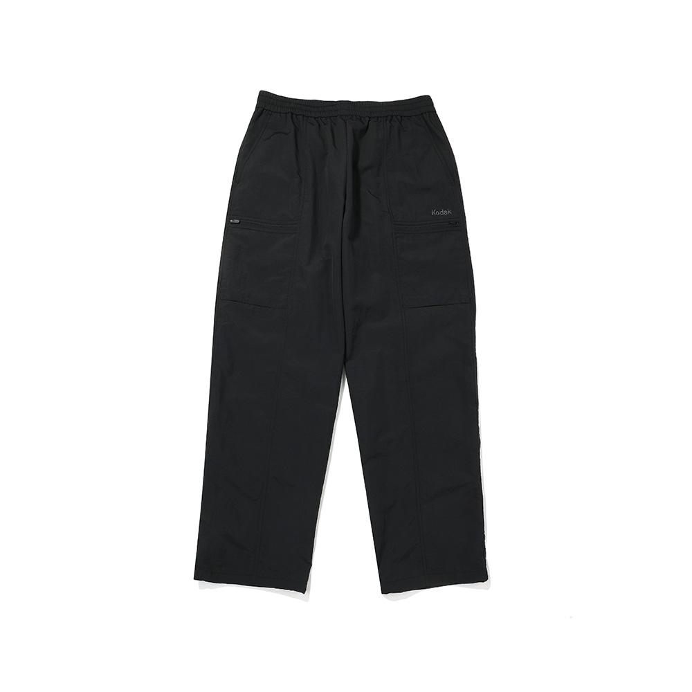 KODAK Monochrome Supplex Semi-Overfit Straight Pants Black