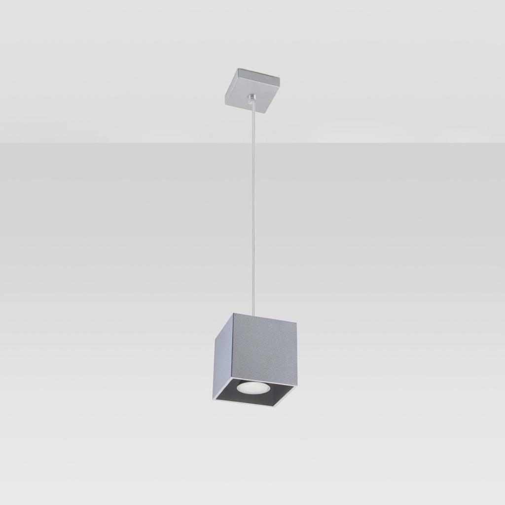 Lampa Wisząca Quad 1 Gu10 Szary Alu Sollux Sl.0061