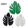 One-piece Molding Hook 3D Printed Edge for 8mm Glass, Monstera Leaf Wall Cloth Hanging Hanger, No Drill Shower Bathroom, Towel Organizer Decorative