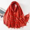Autumn Fashion Aztec Geometric Tassel Viscose Shawl Scarf Lady High Quality Wrap Pashmina Stole Bufandas Muslim Hijab Sjaal