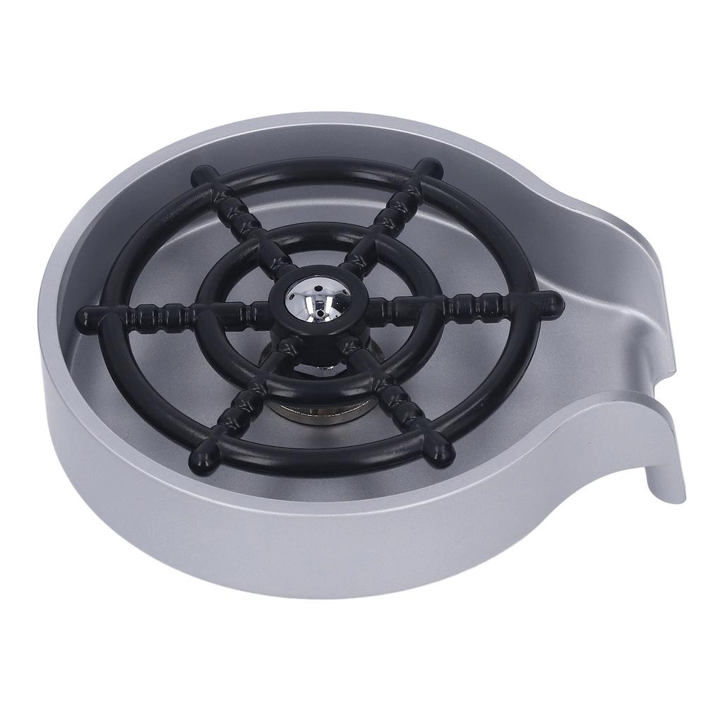 High Pressure Sink Glass Rinser Bar Automatic Cup Washer Kit with ABS Base 80cm Hose Silver