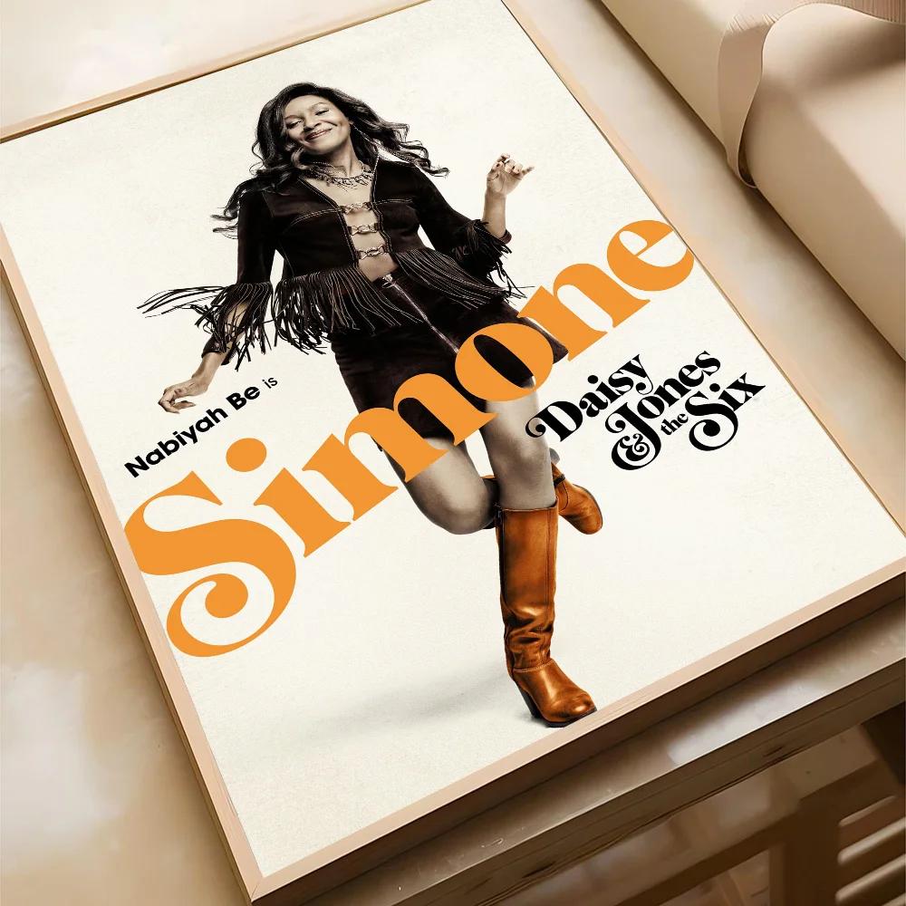 Daisy Jones The Six Płótno Malarskie Plakat Dom Salon Sypialnia Bar Kawiarnia Dekoracja Artystyczna Wystrój Pokoju