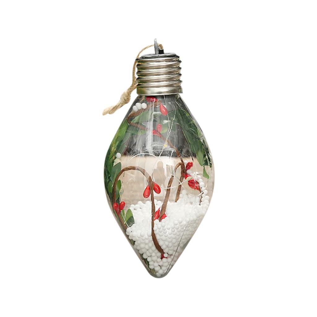 Crăciun Creativ Nou LED Transparent Minge de Crăciun Pom de Crăciun Agățat Minge cu două vârfuri emițătoare de lumină