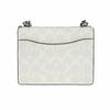 Coach Klare 18 Klassische Monogramm Klappe Brief Logo Leinwand und Leder Mini Umhängetasche Damen Umhängetasche Weiß Lavendel C9946-SVVVJ