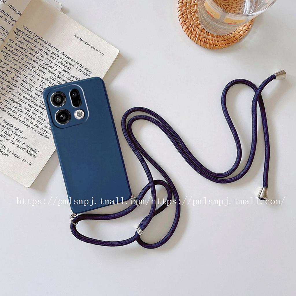 Case for OPPO Find X9 Pro X 9 Crossbody Necklace Strap Cord Lanyard Soft Case for Find X9pro Camera Protect Silicone Cover Shell