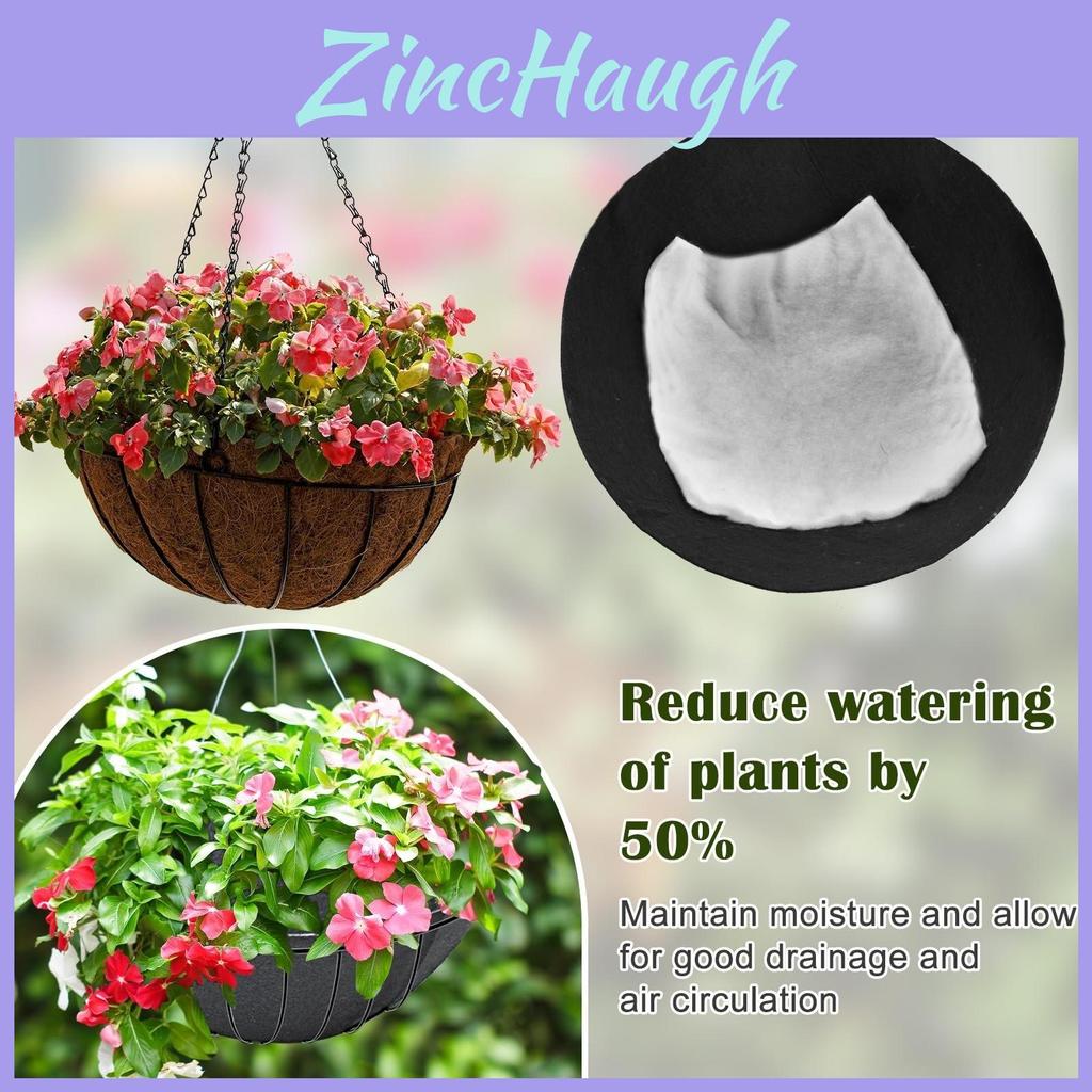 Home Garden Water Absorption Mat Set For Hanging Flower Baskets With Thickened Cotton Liners