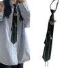 Jk Uniform Black Ties Metal Chain Bear Collar Japan Jk seifuku Cosplay Pre-tied Tie Schoolgirl JK Suit Neckwear