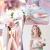Pink Artificial Flowers Head For Wedding Home Room Decor DIY Fake Flowers For Decoration Birthday Party Craft Wreath Decoration