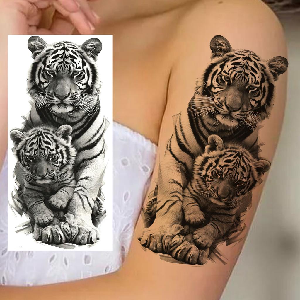 1 Sheet Fashion Dragon Temporary Tattoos For Men Adults Women Forearm Arm Leg Waist Tattoo Sleeve Sticker Disposable Decoration