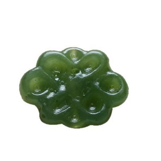 Natural Hetian Jade Green Knot Beads for DIY Jewelry & Bracelets
