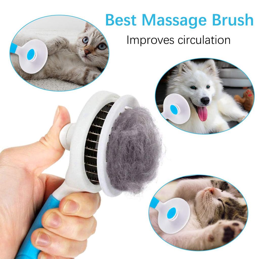Online Shop Hot Sale Dog Slicker Brush Self Cleaning Grooming Hair Remover Cat Dog Comb Brush