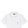 Polo Ralph Lauren Solid Pattern Embroidered Pocket Short Sleeve Polo Shirt Men Tops White MNPOKNI1N822216-100