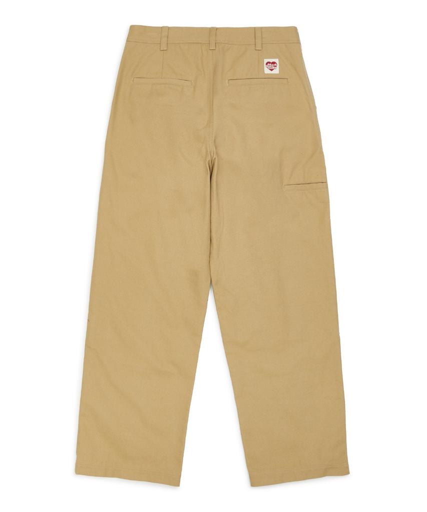 MARK GONZALES Heart Collection Double Knee Work Pants - Beige