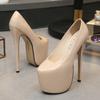 Sexy 18cm Ekstreme Høye Hæler Sko Kvinne Plattform Svart Rød Rosa Hælede Pumps Dame Stor Størrelse Stripper Fetish Dans Bryllupssko