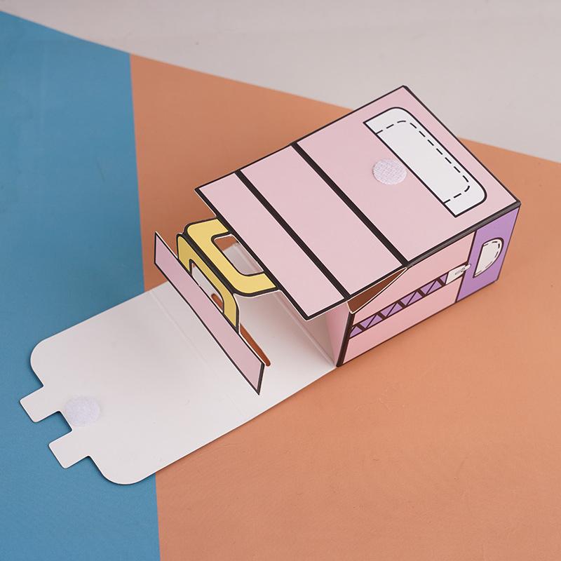 Paper Cartoon School Bag Gift Box Candy Box Children'S Day Birthday Gift Play House Doll House Small Carton