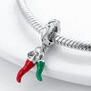 925 Silver Fruit Series Charms Strawberry Cherry Avocado Lemon Beads Fit DIY Bracelet Women Jewelry Girl