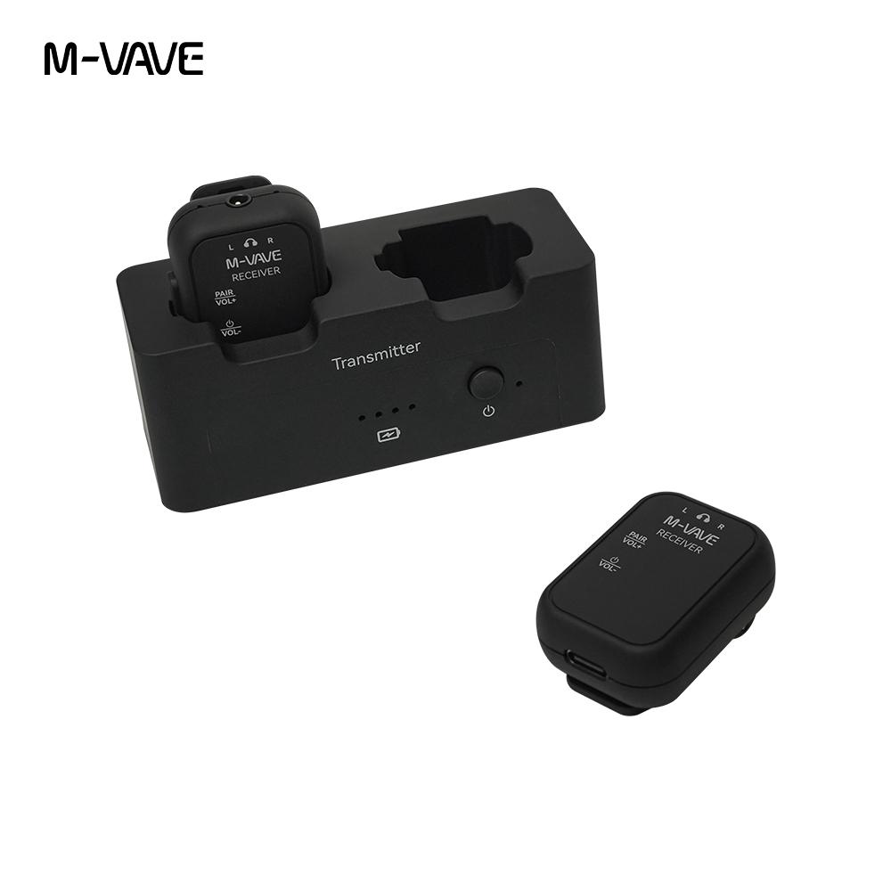 M-VAVE WP-12 2.4GHz Wireless IEM System/1 Transmitter 2 Receivers/3ms Latency/24H Playback/for Live Sound Monitoring Musician