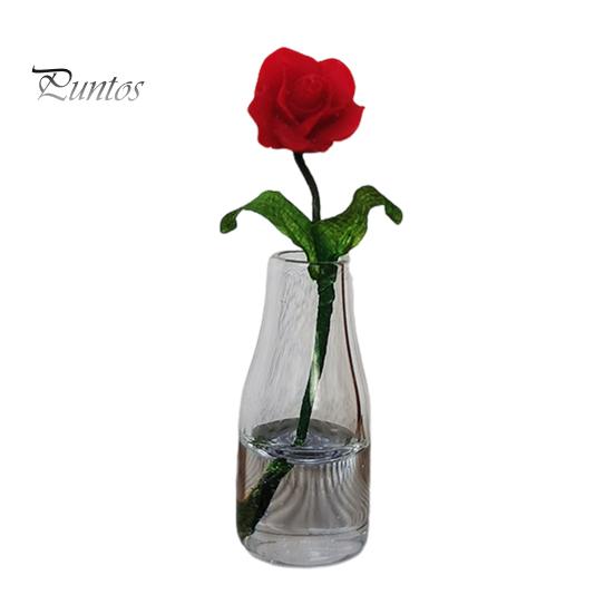 

Цветочная модель, мини-смола, роза, ваза, орнамент, прочные аксессуары для кукольного домика, декор для ролевых игр B